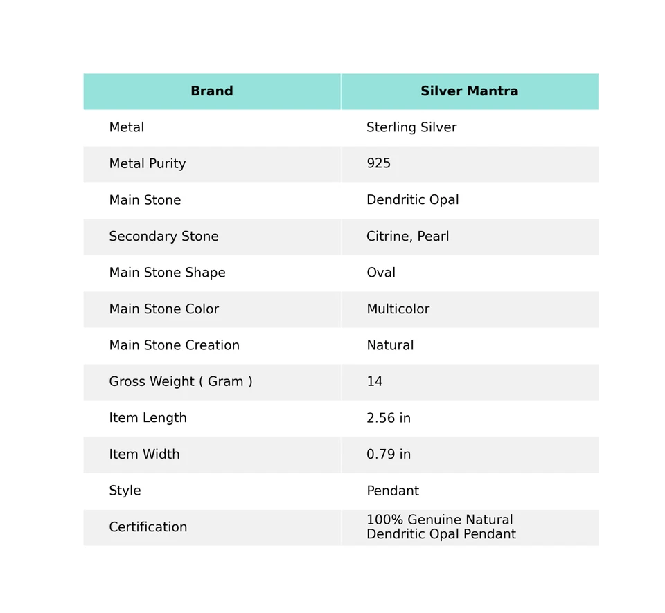 Dendritisch Opal Weihnachtsgeschenk Lünette Anhänger Schmuck Echt 925 Silber - Bild 2 von 4