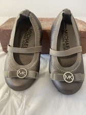 Toddlers Girls Michael Kors Dark Gold Rover Lux Ballet Dress Shoes-Size 6-Rare
