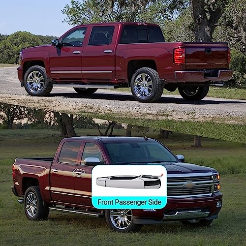 Exterior Chrome Door Handle, Front Passenger Side, Compatible with 2007-2014 