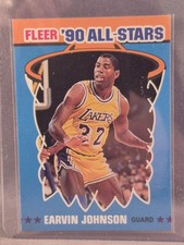 1990-91 Fleer NBA Basketball All Stars Earvin Magic Johnson #4 Los Angele Lakers