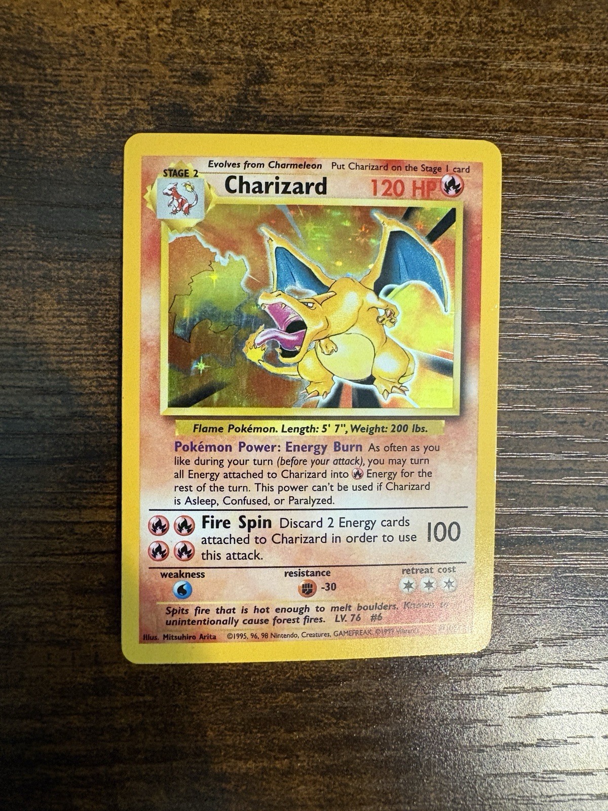 Charizard 4/102 Holo Rare Base Set 1999 WOTC Pokémon Card Vintage LP/MP English