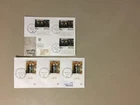 Two Israel covers with three same painting stamps from three fdc