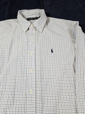 Polo Ralph Lauren long sleeve button down white and blue button down, sz XL