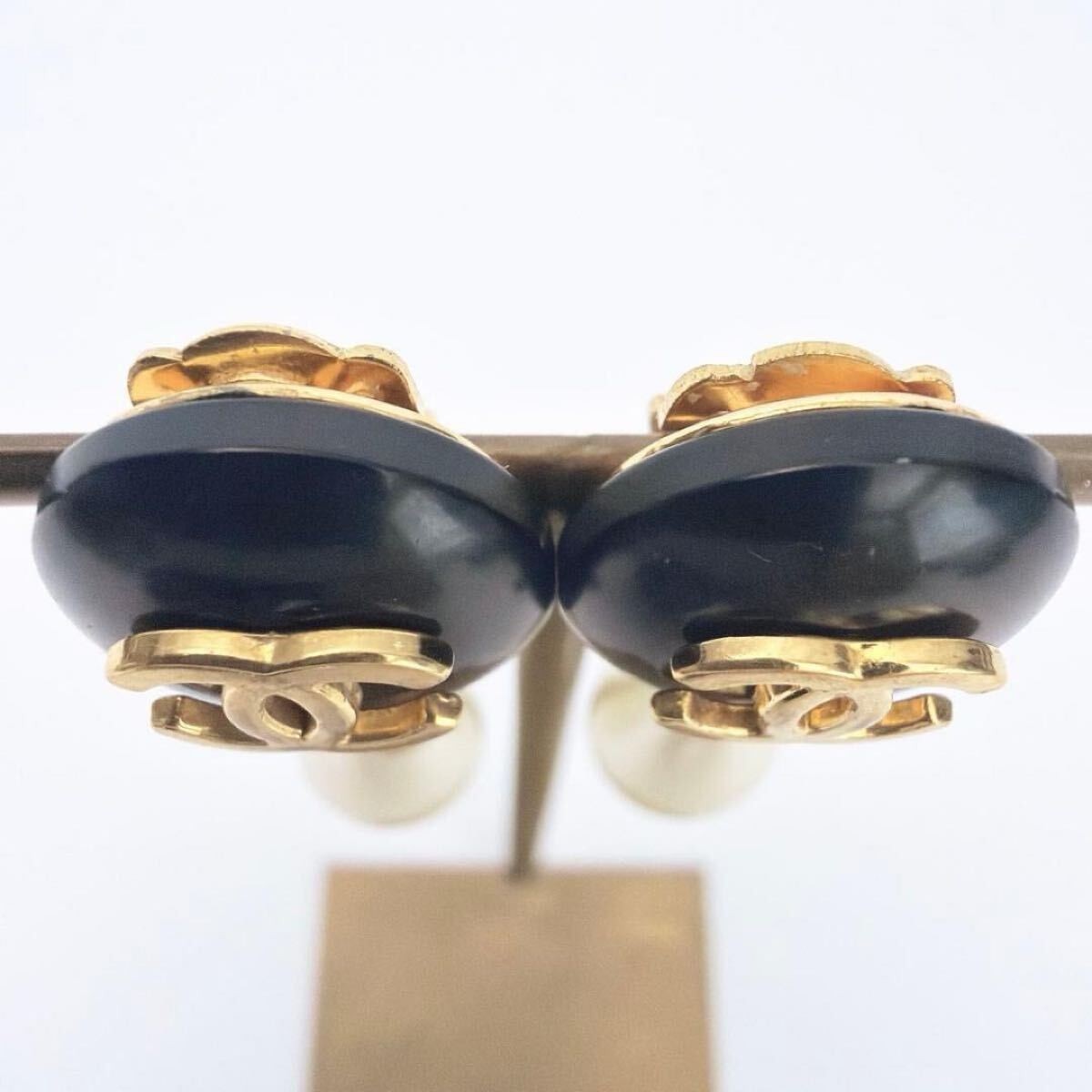 CHANEL Coco Mark Swing Pearl Earrings, 96P, Gold and Black Women's Accessories thumbnail 4