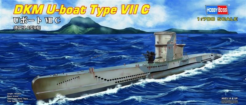 Hobbyboss 87009 - 1:700 DKM U-Boat Type VII C- New
