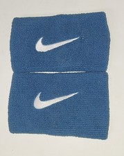 Nike Tennis Premier Doublewide Wristbands Adult Blue/White