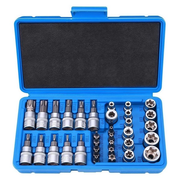 "Torx-SteckschlüSselsatz 34-Teilig 3/8\" Antrieb Chrom-Vanadium Stahl Silber"-image