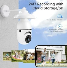 2 Pack E27 WiFi Bulb Camera – Wireless, Easy Install, Motion & Night View