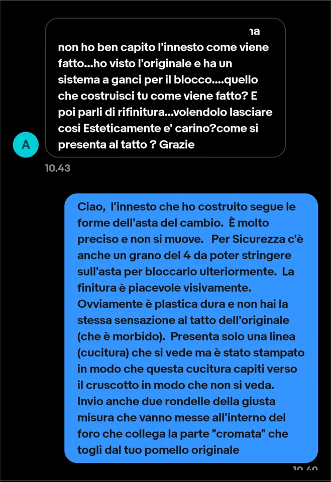 Pomello cambio Alfa Romeo Giulia 2015 - 156123627 gear knob parte nera con guida - Image 4 of 4