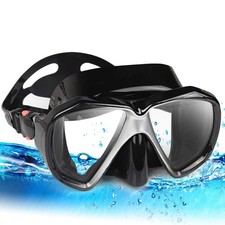 Snorkel Diving Mask Panoramic HD Swim Mask, Anti-Fog Scuba Diving Goggles,Tem...