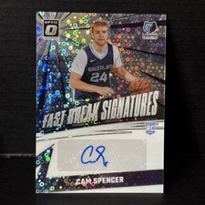 Cam Spencer 2024-25 Panini Donruss Optic Fast Break Signatures Auto RC #FBS-SPR