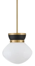 Lark 83607 Lucy 10"W Mini Pendant - Lacquered Brass / Black