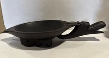 (Indonesian/Borneo ?)Ceremonial Wooden Bowl Carved Dragon