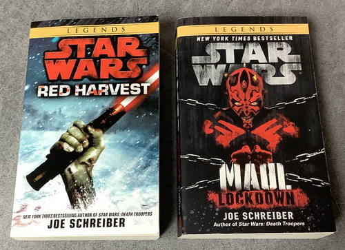 Star Wars Paperback Books by Joe Schrieber - Red Harvest & Maul Lockdown