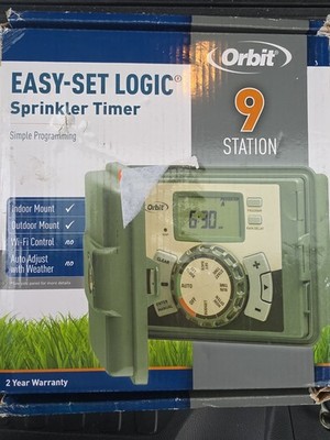 BRAND NEW Orbit 9-Zone Easy-Set Logic Dial Sprinkler Timer Model #57899