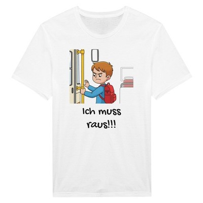 I Gotta Get Out T-Shirt Humor Bus Boy | Funny Fun Shirt with Slogan for Men