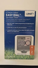 Orbit Easy Dial 4-Station Indoor Sprinkler Timer Controller 57874 New Open Box