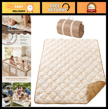 Large Baby Play Mat 59"x71" - Thick Non-Slip Waterproof Tummy Time Mat, Foldable