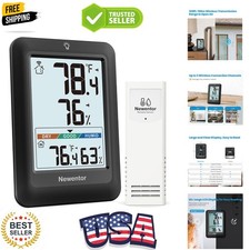 Modern Wireless Weather Station - LCD Thermometer with Humidity Sensor Included