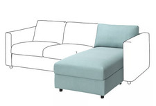 Housse IKEA VIMLE pour chaise longue section, Saxemara bleu clair 604.961.49