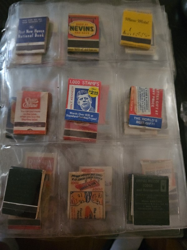 100 Match Books In Binder 40 to 90 Years Old Most Unstruck No Duplicates Lot