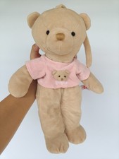 Vintage 2010 FAO noir peluche musicale ours en peluche chemise rose Toys R Us Pull Musi