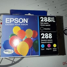 Epson 288XL Cyan, Magenta, Yellow and Black Ink Cartridge Set- New Sealed