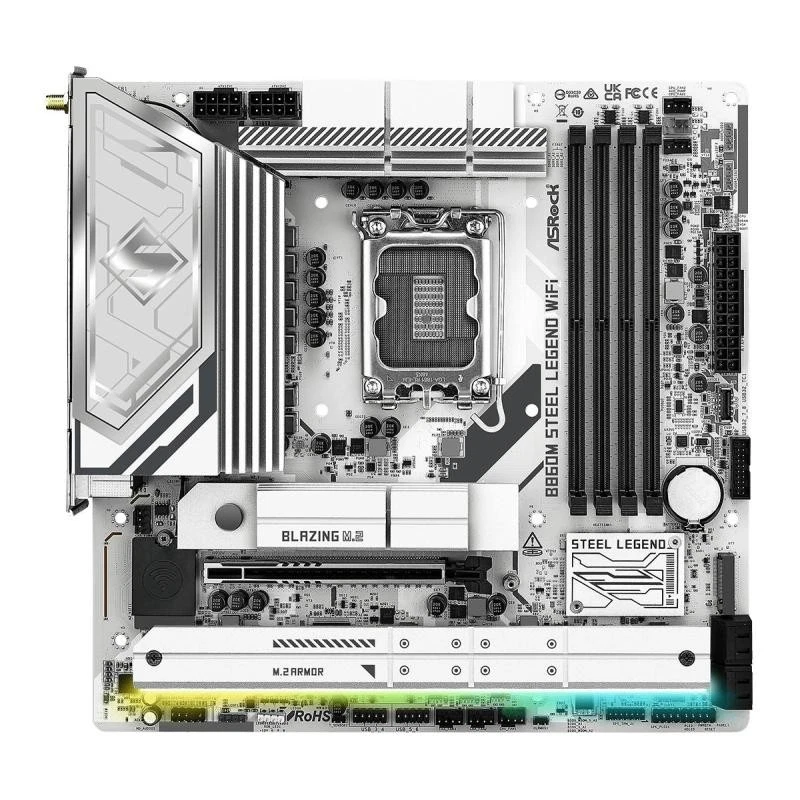 Asrock B860M Steel Legend WiFi Intel B860 LGA 1851 (Socket V1) micro ATX - Immagine 2 di 4