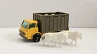 Vintage 1960s Matchbox Lesney No. 37 Cattle Truck with Cattle #37 Yellow Vtg