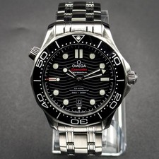Omega Seamaster Diver 300M Mint Black Wave Dial Complete Set 210.30.42.20.01.001
