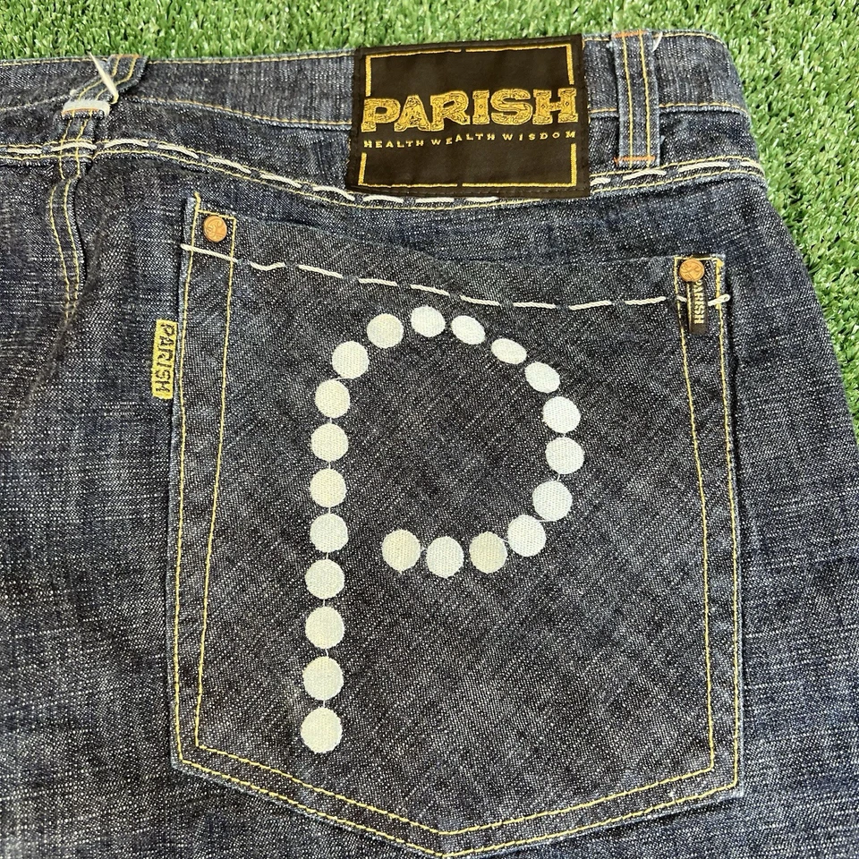 Jeans de Colección Y2K Para Hombre Parroquia Pierna Ancha Azul Índigo 40x31" 20" Abre Estilo Southpole Foto 4 de 4
