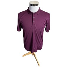 Ariat Tek Heat Series Polo Shirt Men's Size Small S Maroon Red Short Sleeve