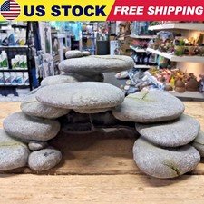 Pebble Stack Rock Effect Fish Tank Decoration Hideaway Aquarium Ornament NEW  