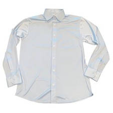 Collars  Co Shirt Small Dress Collar Long Sleeve Performance Sky Blue Stretch