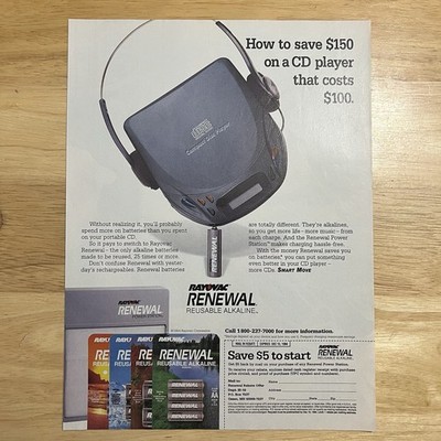 Vintage Rayovac Batteries Magazine Print Ad Full Page Color Advertisement 1994