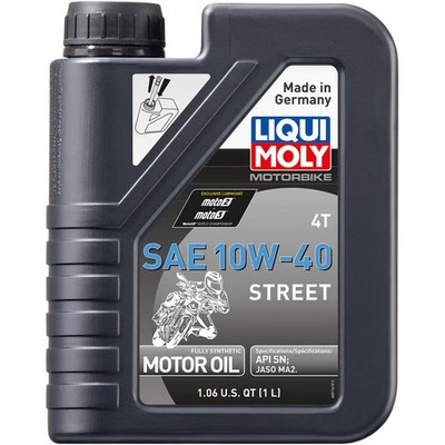 Liqui Moly 4T Synthetic Street Motor Oil - 10W-40 - 1L Motorcycle ATV/UTV PWC