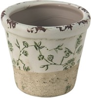 Blumentopf Keramik 8X7 Cm Weiß Clayre & Eef