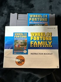 Wheel Of Fortune Family Edition NES Working Authentic With Book
