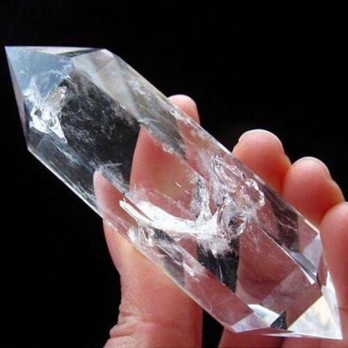 CRISTAL DE QUARTZ CLAIR 100 % ROCHE NATURELLE 1 PIÈCE AAA DT BAGUETTE POINT guérison {États-Unis} - Photo 1/10