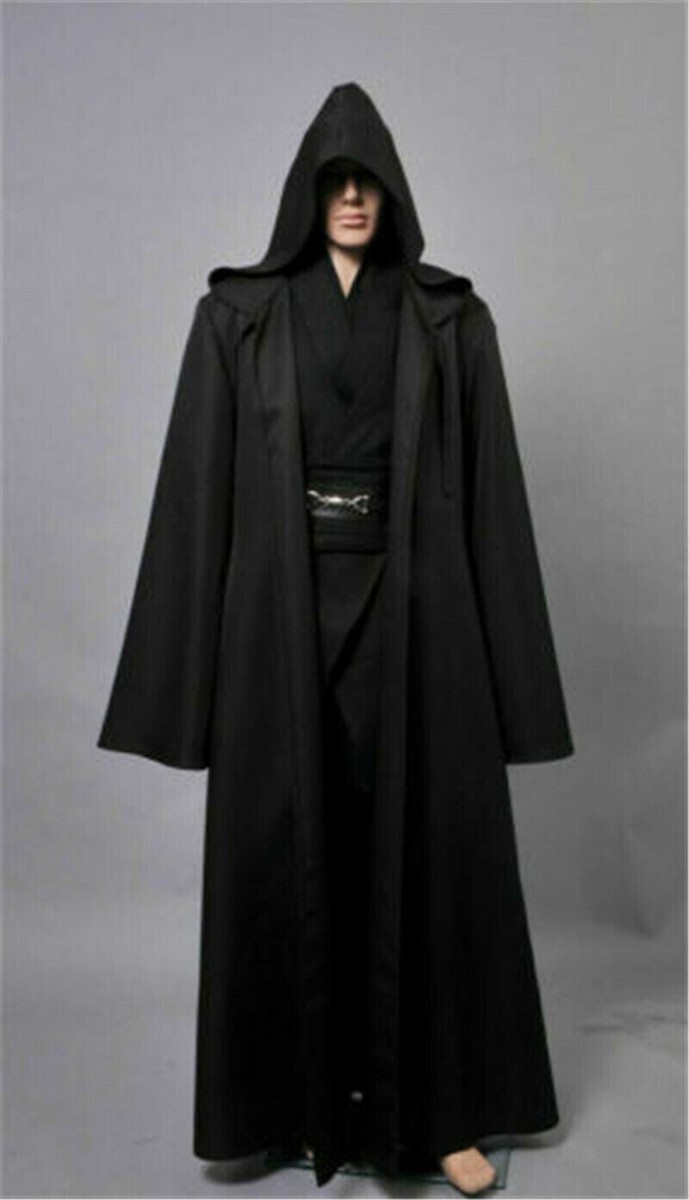 Rodwake Skywalker Kostuum Tuniek Hooded Robe Mannen Volwassen Mannelijke Mantel Darth Cosplay Halloween Outfit, Bruin (zonder mantel), XL