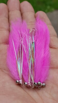 3x pink snakes Size 10  Hooks