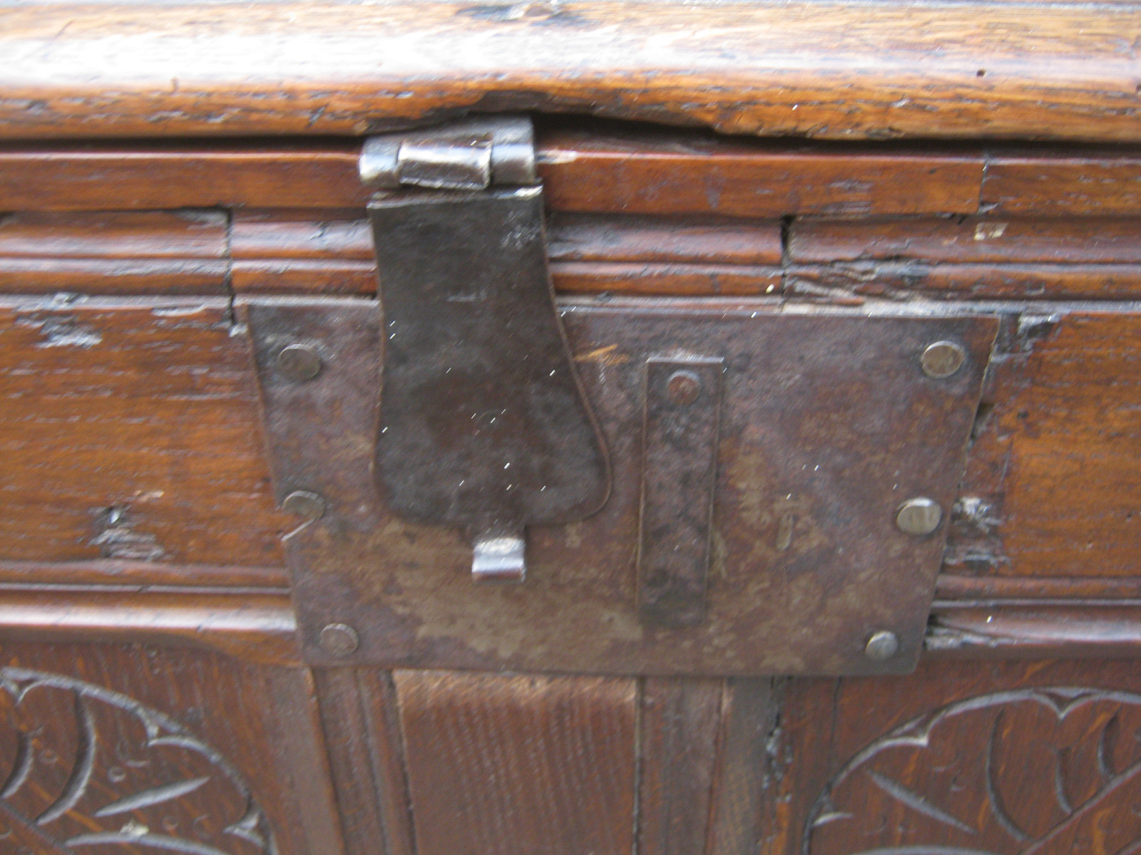 Antique Oak Coffer Vintage Chest eBay