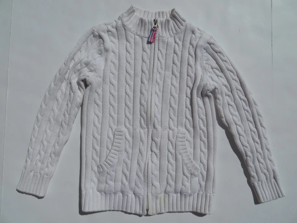 Suéter L.L.Bean 6X-7 Cárdigan Cremallera Completa Niñas Niños Niños 100% Algodón ll bean Foto 2 de 4