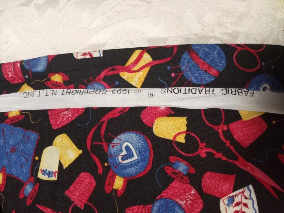 Fabric Traditions 1993 Quilt-Craft Fabric Ribbon Sewing Materials Pattern 1 Yard - Image 3 of 4