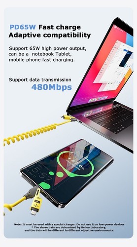 4 in 1 Multi-USB Charging Cable - MAX 240W Fast Charging/With USB A+ Type-C 5ft - 第 12/16 張圖片