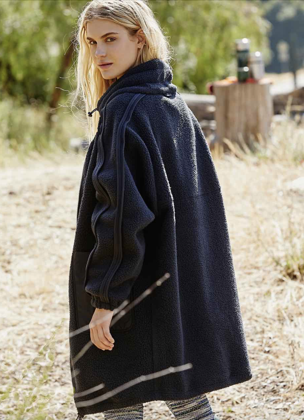 Free People Glacier Fleece Black Fleece 