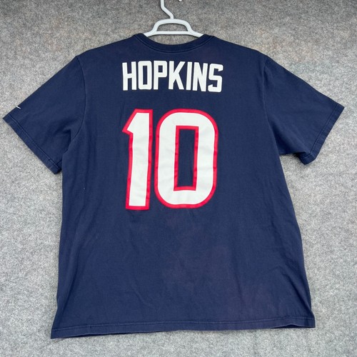 Nike Houston Texans Shirt Mens XXL Blue NFL Football Short Sleeve Hopkins #10 - Picture 7 of 9