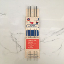 Vintage Boye Aluminum Silver Knitting Needles Size 1 USA 7" Length Item 6307 NOS