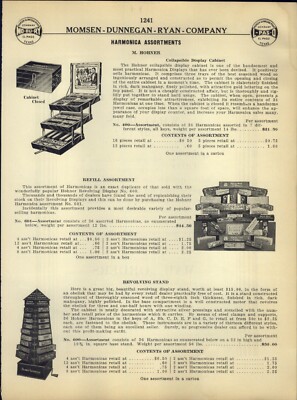 1932 PAPER AD 5 PG Hohner Harmonica Store Display Revolving Stand 