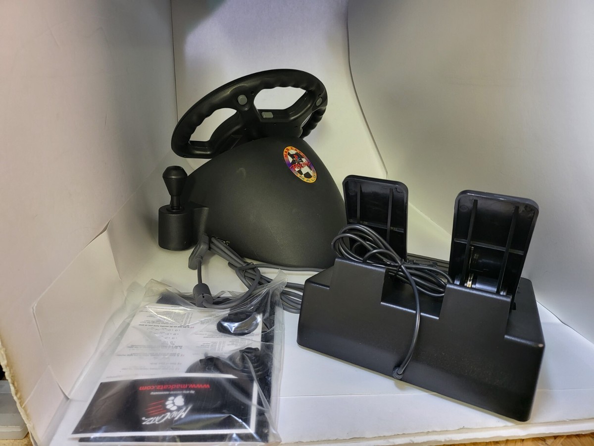 【⚡️MAD CATZ Analog Steering Wheel for PS】 N64_Madcatz_Analog_Racing_Whee